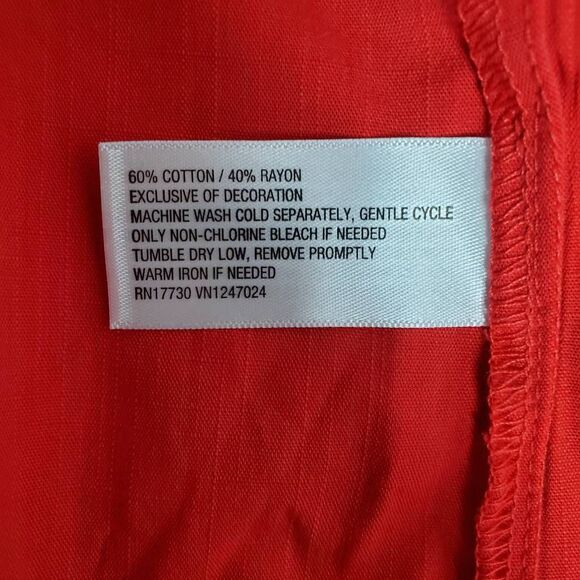 Knox Rose Red Sleeveless Dress Small Crochet Neckline Belted Boho Summer - Picture 6 of 7